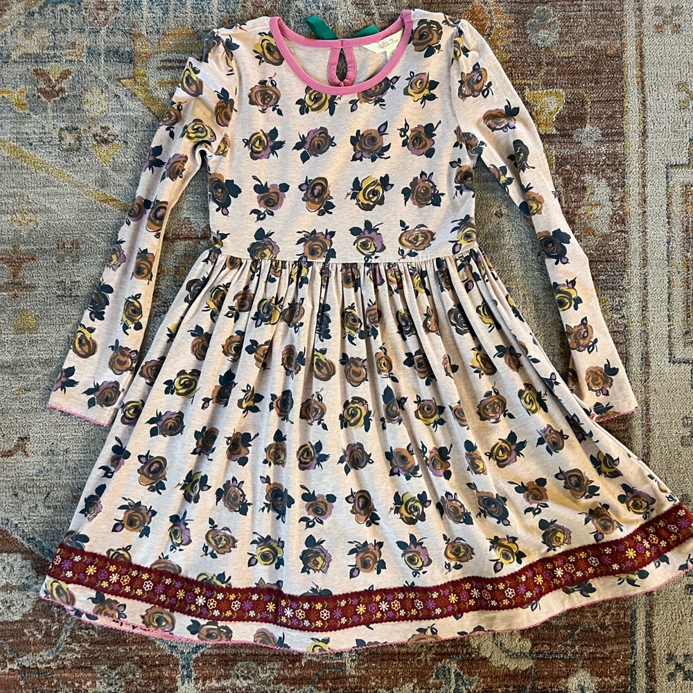 Matilda Jane Rose Dress Floral Long Sleeve Kids Dress Size 8